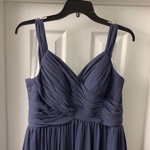 Azazie Angie stormy blue bridesmaid dress